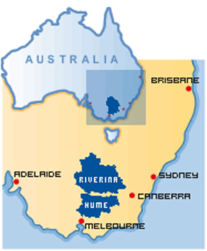 hume and riverina area map